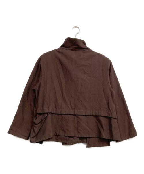 慈雨（ジウ）慈雨 (ジウ) 変形シャツジャケット ブラウン サイズ:40の古着・服飾アイテム