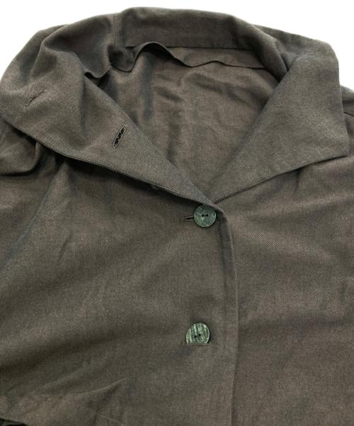 慈雨（ジウ）慈雨 (ジウ) 変形シャツジャケット ブラウン サイズ:40の古着・服飾アイテム
