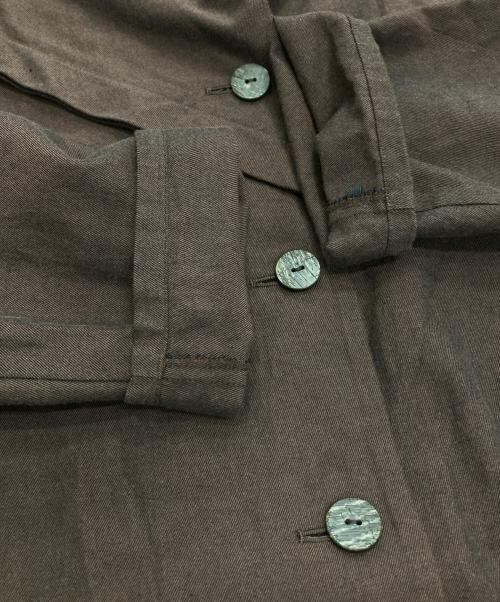 慈雨（ジウ）慈雨 (ジウ) 変形シャツジャケット ブラウン サイズ:40の古着・服飾アイテム