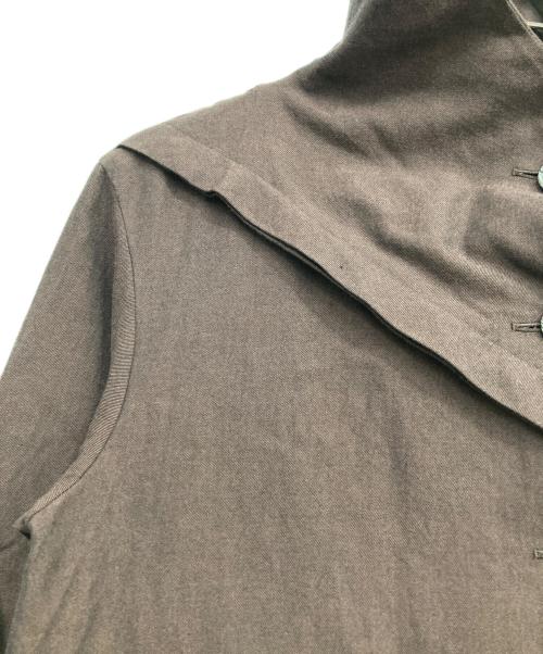 慈雨（ジウ）慈雨 (ジウ) 変形シャツジャケット ブラウン サイズ:40の古着・服飾アイテム