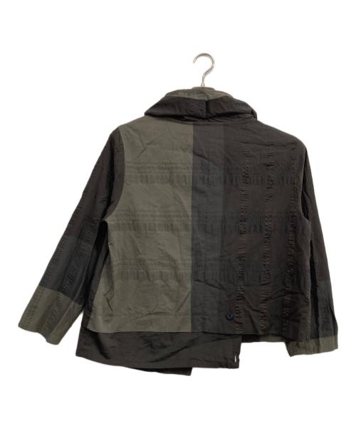 慈雨（ジウ）慈雨 (ジウ) 変形デザインシャツ ブラウン サイズ:40の古着・服飾アイテム