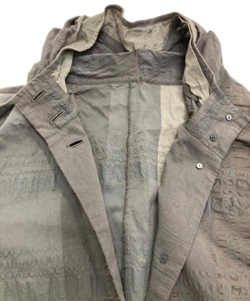 慈雨（ジウ）慈雨 (ジウ) 変形デザインシャツ ブラウン サイズ:40の古着・服飾アイテム