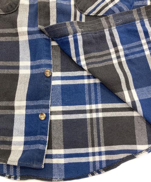 FIVE BROTHER（ファイブブラザー）FIVE BROTHER (ファイブブラザー) チェックネルシャツ ブルー サイズ:2XLの古着・服飾アイテム