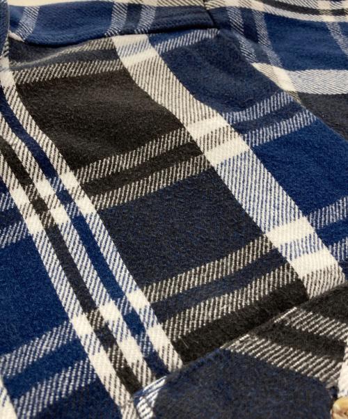 FIVE BROTHER（ファイブブラザー）FIVE BROTHER (ファイブブラザー) チェックネルシャツ ブルー サイズ:2XLの古着・服飾アイテム