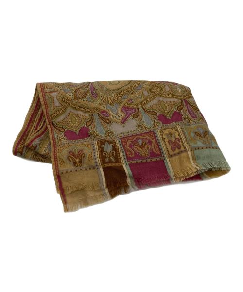 ETRO（エトロ）ETRO (エトロ) シルク混ペイズリーストール ブラウン×レッドの古着・服飾アイテム