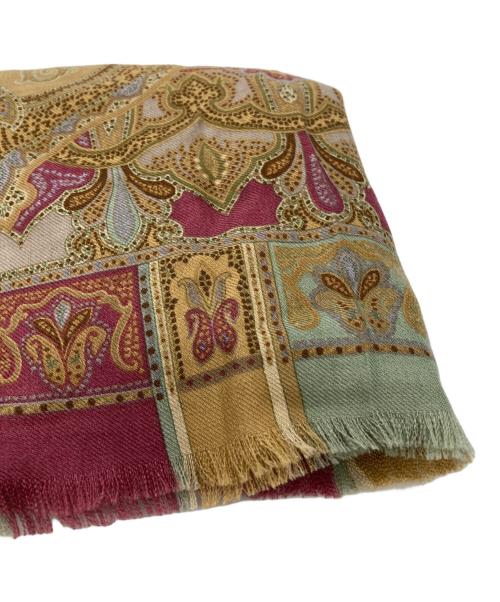 ETRO（エトロ）ETRO (エトロ) シルク混ペイズリーストール ブラウン×レッドの古着・服飾アイテム