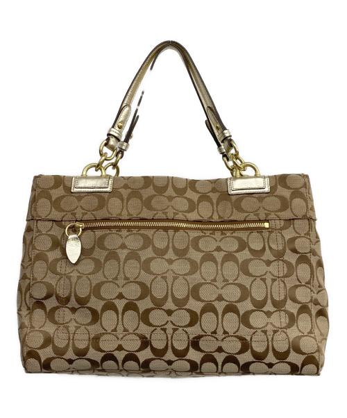 COACH（コーチ）COACH (コーチ) シグネチャートートバッグ ブラウンの古着・服飾アイテム