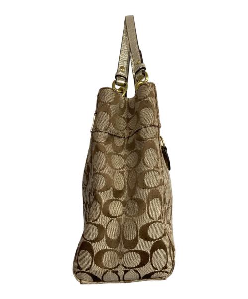 COACH（コーチ）COACH (コーチ) シグネチャートートバッグ ブラウンの古着・服飾アイテム