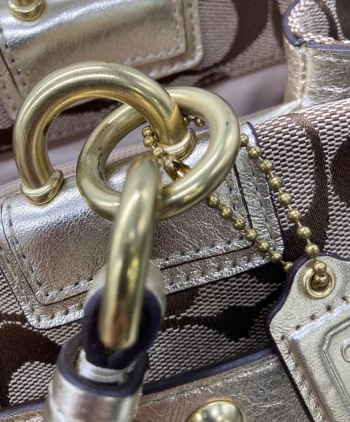 COACH（コーチ）COACH (コーチ) シグネチャートートバッグ ブラウンの古着・服飾アイテム