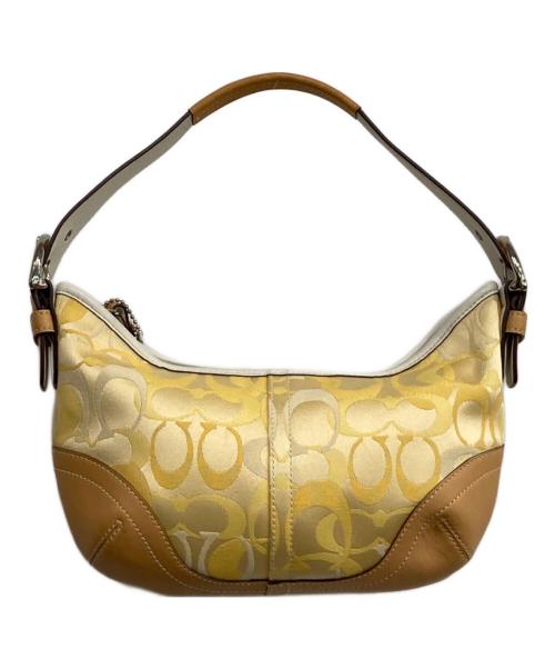 COACH（コーチ）COACH (コーチ) シグネチャーワンショルダーバッグ イエローの古着・服飾アイテム