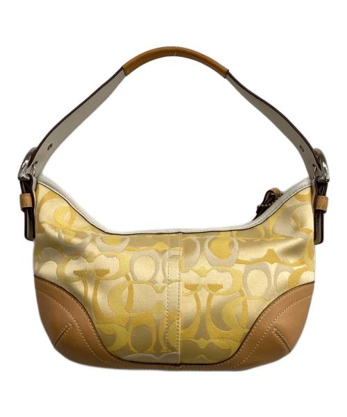COACH（コーチ）COACH (コーチ) シグネチャーワンショルダーバッグ イエローの古着・服飾アイテム