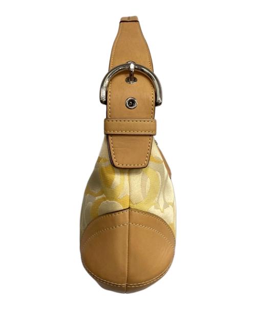 COACH（コーチ）COACH (コーチ) シグネチャーワンショルダーバッグ イエローの古着・服飾アイテム