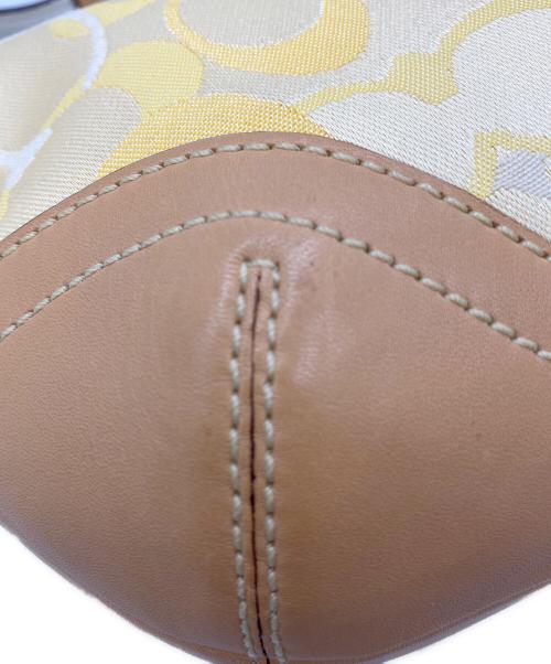 COACH（コーチ）COACH (コーチ) シグネチャーワンショルダーバッグ イエローの古着・服飾アイテム