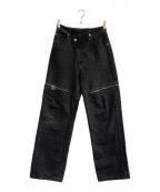 MAISON SPECIALメゾンスペシャル）の古着「Side Slash Denim Pants」｜ブラック