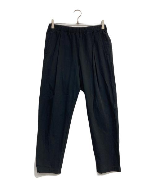 evam eva（エヴァムエヴァ）evam eva (エヴァムエヴァ) easy tuck pants ブラック サイズ:2の古着・服飾アイテム