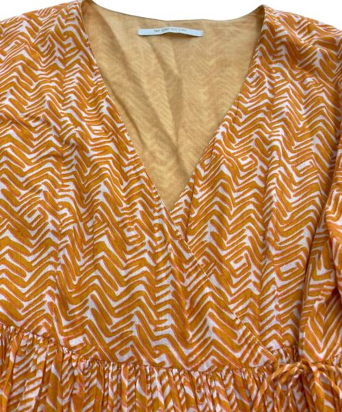ne quittez pas（ヌキテパ）ne quittez pas (ヌキテパ) COTTON VOILE ZIGZAG GOWN オレンジ サイズ:記載なしの古着・服飾アイテム