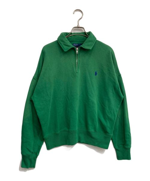 POLO RALPH LAUREN（ポロ・ラルフローレン）POLO RALPH LAUREN (ポロ・ラルフローレン) ハーフジップスウェット グリーン サイズ:Sの古着・服飾アイテム