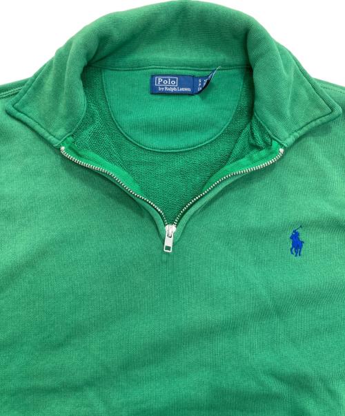 POLO RALPH LAUREN（ポロ・ラルフローレン）POLO RALPH LAUREN (ポロ・ラルフローレン) ハーフジップスウェット グリーン サイズ:Sの古着・服飾アイテム