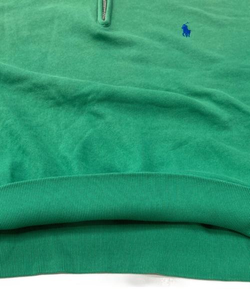 POLO RALPH LAUREN（ポロ・ラルフローレン）POLO RALPH LAUREN (ポロ・ラルフローレン) ハーフジップスウェット グリーン サイズ:Sの古着・服飾アイテム