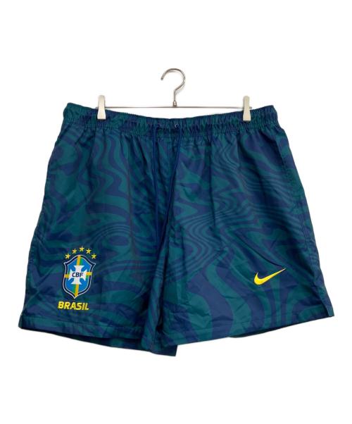 NIKE（ナイキ）NIKE (ナイキ) ブラジル代表 クラブ フロー ショート ブルー×グリーン サイズ:XL 未使用品の古着・服飾アイテム