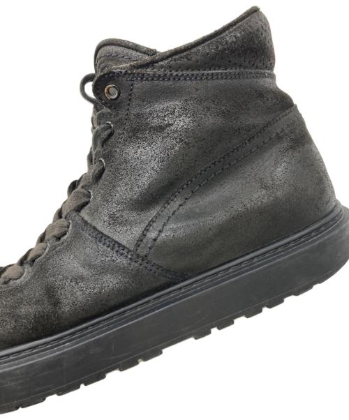 KRIS VAN ASSCHE（クリス ヴァン アッシュ）KRIS VAN ASSCHE (クリス ヴァン アッシュ) レザーハイカットスニーカー ブラック サイズ:40の古着・服飾アイテム
