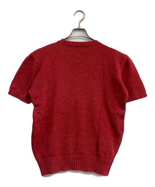 POLO RALPH LAUREN（ポロ・ラルフローレン）POLO RALPH LAUREN (ポロ・ラルフローレン) 半袖コットンニット レッド サイズ:Ｍの古着・服飾アイテム