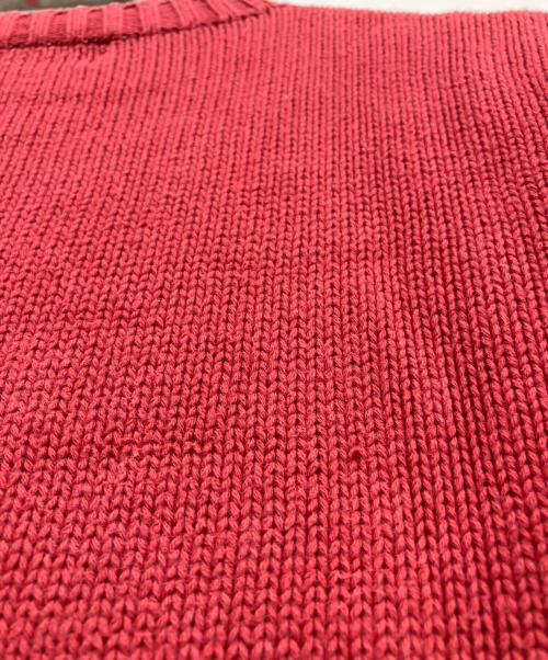 POLO RALPH LAUREN（ポロ・ラルフローレン）POLO RALPH LAUREN (ポロ・ラルフローレン) 半袖コットンニット レッド サイズ:Ｍの古着・服飾アイテム