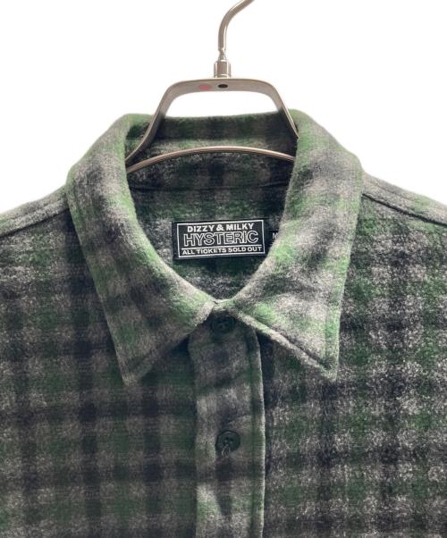 Hysteric Glamour（ヒステリックグラマー）Hysteric Glamour (ヒステリックグラマー) THE HYSTERIC WOMAN ワークシャツ グリーン サイズ:Ⅿの古着・服飾アイテム
