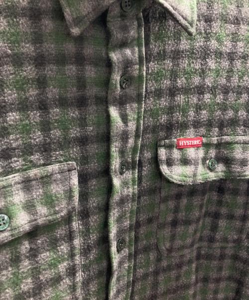 Hysteric Glamour（ヒステリックグラマー）Hysteric Glamour (ヒステリックグラマー) THE HYSTERIC WOMAN ワークシャツ グリーン サイズ:Ⅿの古着・服飾アイテム