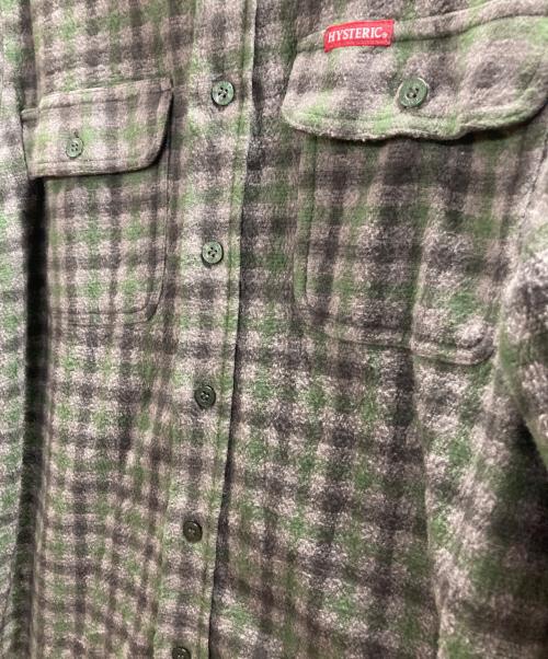 Hysteric Glamour（ヒステリックグラマー）Hysteric Glamour (ヒステリックグラマー) THE HYSTERIC WOMAN ワークシャツ グリーン サイズ:Ⅿの古着・服飾アイテム