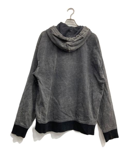 DIESEL（ディーゼル）DIESEL (ディーゼル) ウォッシュド加工 プルオーバー パーカー グレー サイズ:XLの古着・服飾アイテム