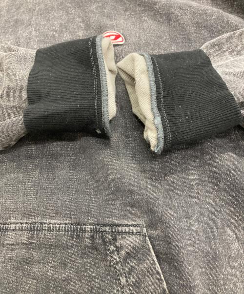 DIESEL（ディーゼル）DIESEL (ディーゼル) ウォッシュド加工 プルオーバー パーカー グレー サイズ:XLの古着・服飾アイテム