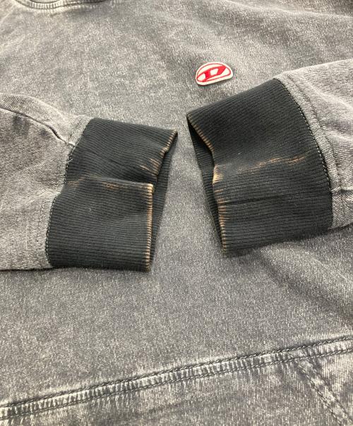 DIESEL（ディーゼル）DIESEL (ディーゼル) ウォッシュド加工 プルオーバー パーカー グレー サイズ:XLの古着・服飾アイテム