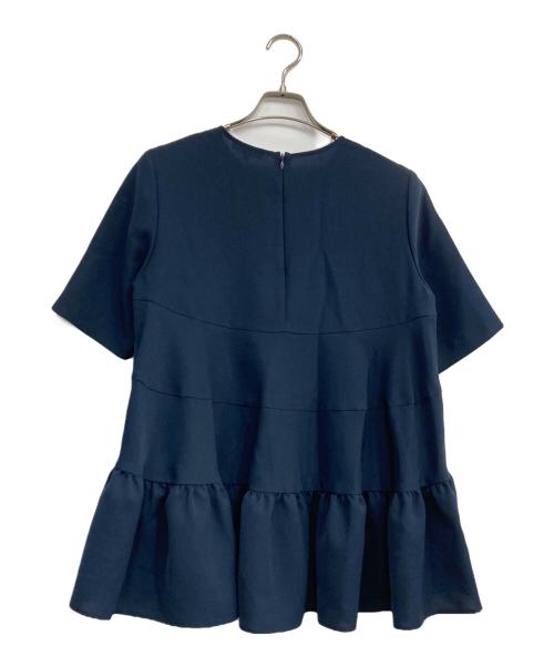 YORI（ヨリ）yori (ヨリ) さらさらティアードブラウス ネイビー サイズ:38の古着・服飾アイテム