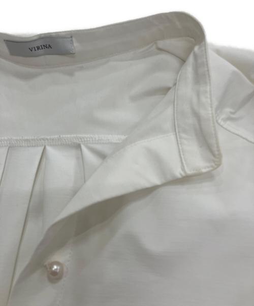 VIRINA（ヴィリーナ）VIRINA (ヴィリーナ) スージーパールボタンシャツ ホワイト サイズ:Mの古着・服飾アイテム