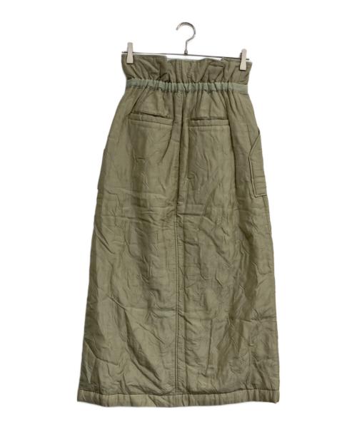 MACPHEE（マカフィー）MACPHEE (マカフィー) キルティング Iラインロングスカート カーキ サイズ:Sの古着・服飾アイテム