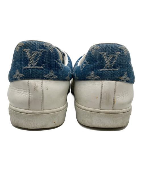 LOUIS VUITTON（ルイ ヴィトン）LOUIS VUITTON (ルイ ヴィトン) モノグラム ルクセンブルク クリア コンビレザースニーカー ホワイト×ブルー サイズ:10の古着・服飾アイテム