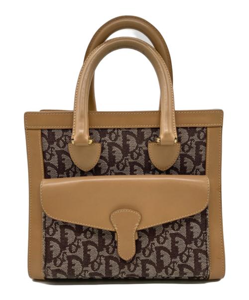 Christian Dior（クリスチャン ディオール）Christian Dior (クリスチャン ディオール) トロッターハンドバッグ ブラウンの古着・服飾アイテム