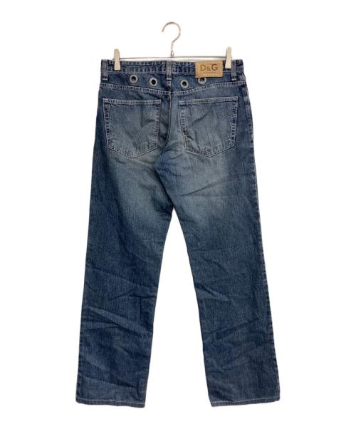 DOLCE & GABBANA（ドルチェ＆ガッバーナ）DOLCE & GABBANA (ドルチェ＆ガッバーナ) ハトメ装飾ボタンフライデニムパンツ インディゴ サイズ:48の古着・服飾アイテム
