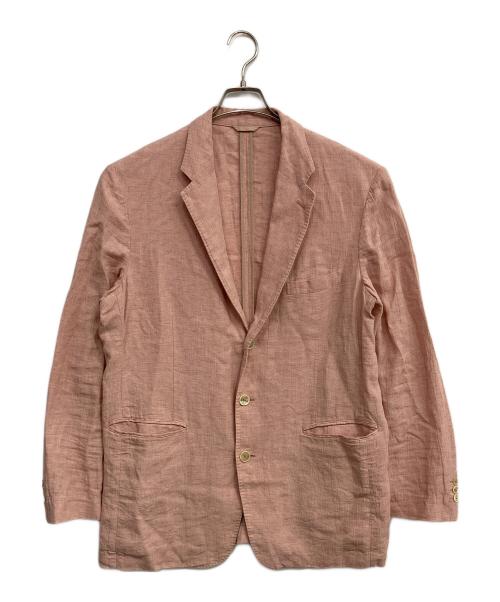 PAPAS（パパス）PAPAS (パパス) 3Bリネンテーラードジャケット ピンク サイズ:Ｍの古着・服飾アイテム