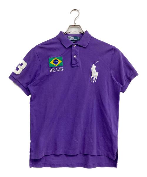 POLO RALPH LAUREN（ポロ・ラルフローレン）POLO RALPH LAUREN (ポロ・ラルフローレン) BRAZILビッグポニーポロシャツ パープル サイズ:Lの古着・服飾アイテム