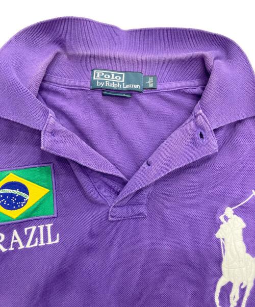 POLO RALPH LAUREN（ポロ・ラルフローレン）POLO RALPH LAUREN (ポロ・ラルフローレン) BRAZILビッグポニーポロシャツ パープル サイズ:Lの古着・服飾アイテム