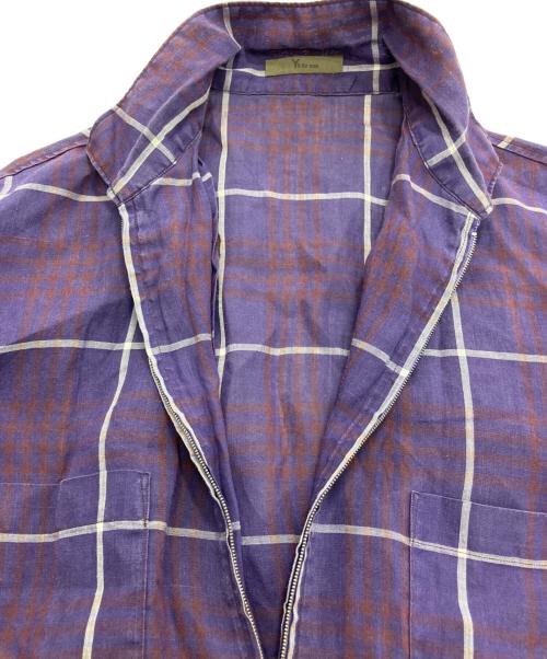 Y's for men（ワイズフォーメン）Y's for men (ワイズフォーメン) リネンジップシャツ パープル サイズ:-の古着・服飾アイテム