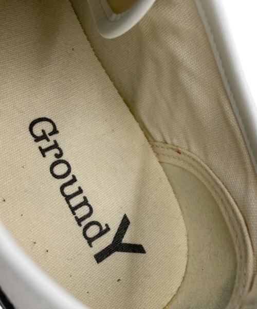 GROUND Y（グラウンドワイ）GROUND Y (グラウンドワイ) コットンキャンバス ローカットスニーカー ホワイト×ブラック サイズ:03の古着・服飾アイテム