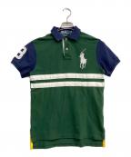 POLO RALPH LAURENポロ・ラルフローレン）の古着「ビッグポニーポロシャツ」｜グリーン×ネイビー