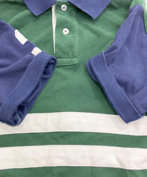 POLO RALPH LAUREN（ポロ・ラルフローレン）POLO RALPH LAUREN (ポロ・ラルフローレン) ビッグポニーポロシャツ グリーン×ネイビー サイズ:Sの古着・服飾アイテム