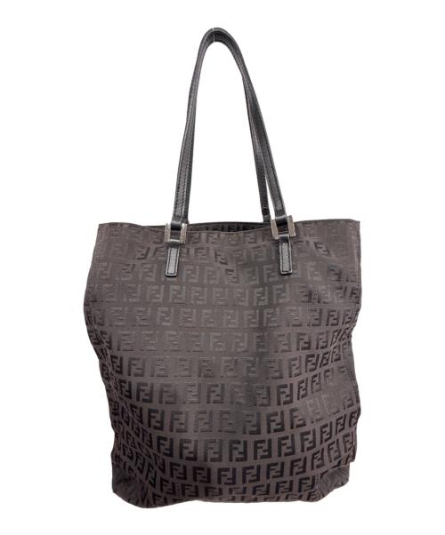 FENDI（フェンディ）FENDI (フェンディ) ズッキーノ柄トートバッグ ブラックの古着・服飾アイテム