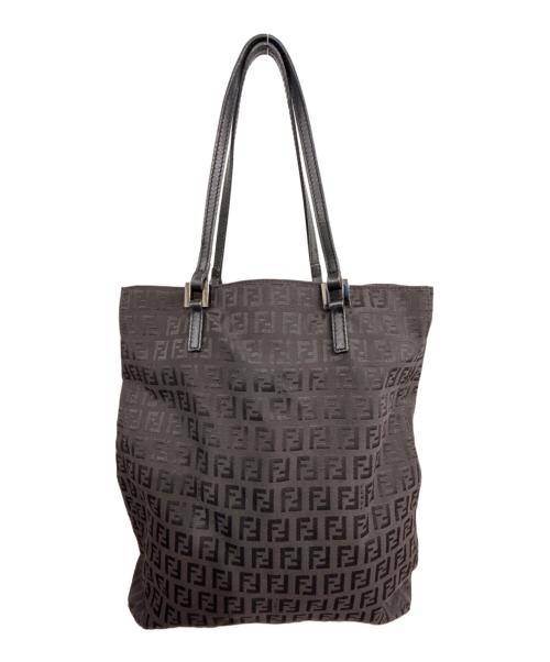 FENDI（フェンディ）FENDI (フェンディ) ズッキーノ柄トートバッグ ブラックの古着・服飾アイテム