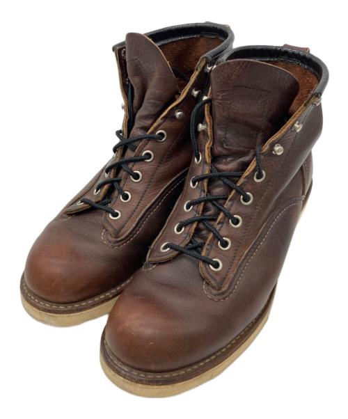 RED WING（レッドウィング）RED WING (レッドウィング) ラインマンブーツ ブラウン サイズ:EUR39の古着・服飾アイテム