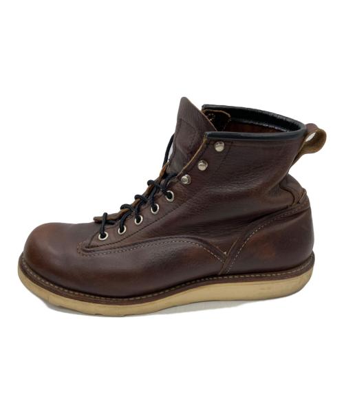 RED WING（レッドウィング）RED WING (レッドウィング) ラインマンブーツ ブラウン サイズ:EUR39の古着・服飾アイテム